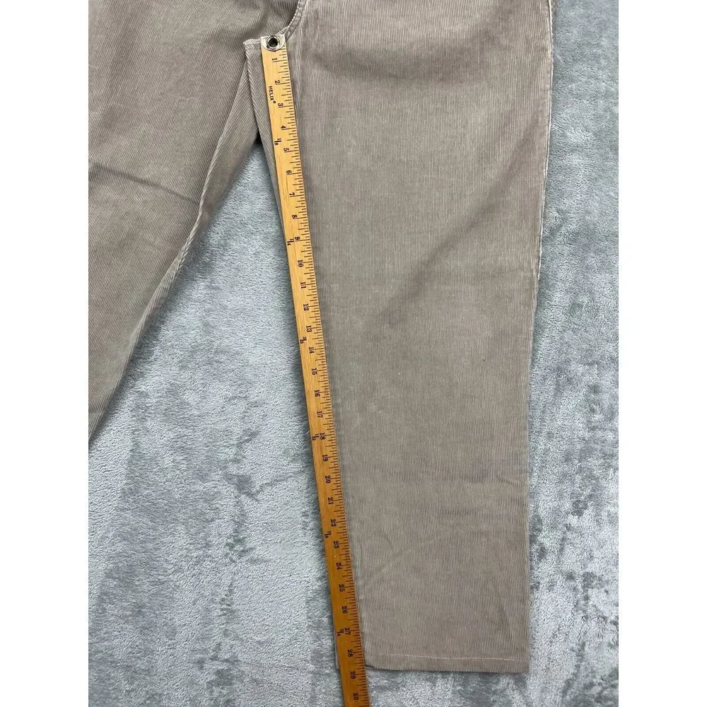 Eddie Bauer‎ Men's Corduroy Jeans 36x32 (Real 36x29) Grayish Tan Tapered